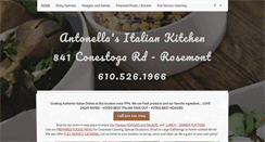 Desktop Screenshot of antonellasitaliankitchen.com