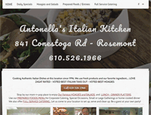 Tablet Screenshot of antonellasitaliankitchen.com